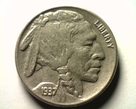1937 Buffalo Nickel About Uncirculated+ Au+ Nice Original Coin From Bobs Coins - $10.00