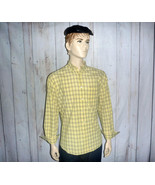 Eddie Bauer Men&#39;s Large Shirt Yellow &amp; Black Plaid L/S All Cotton Button... - $38.52 CAD