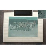 1905 Frederic Remington 18&quot;x23.5&quot; Colliers Lithograph An Early Start to ... - £424.77 GBP