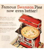 1956 Swanson Pot Pies Advertisement Frozen Meat Dinners Vintage DWJJ12 - €25,67 EUR