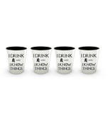 I Drink &amp; I Know Things - Game of Thrones Tyrion Quote SET 4 Funny Shot ... - £35.58 GBP
