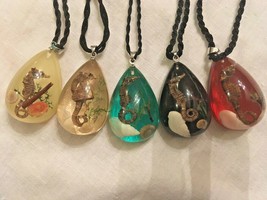 Real Sea Creature Pendant Necklace in Teardrop Shaped Resin - US Seller  - £11.00 GBP