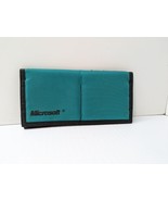 Vintage Microsoft 4 Pocket Foldable Hook And Loop Soft Case Teal Green 9... - £30.50 GBP