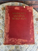Vtg Hammond&#39;s Universal World Atlas 1944 Index Cities Towns USA Fair Con... - £18.67 GBP