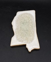 Dock 6 Pottery Geode State Of Mississippi Shaped Spoon Rest Coaster - £23.35 GBP