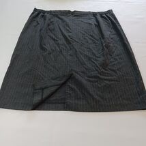 Back Zipper Women's Gray Skirt With Stripes Plus Size 22W Measured (42×27) image 2