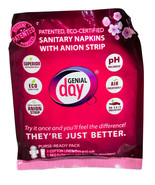 Genial Day Purse Ready Pack Sanitary Napkins With Anion Strips:-1 Cotton... - $2.85
