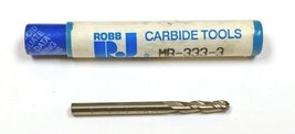 3mm (.1181&quot;) 3 Flute Carbide End Mill 1.5mm (.0591&quot;) Radius Robb Jack MB... - $20.93