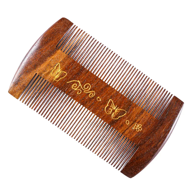 Sporting Black Gold Sandalwood Beard Comb Green Sandalwood Comb Grate Double-sid - £18.44 GBP