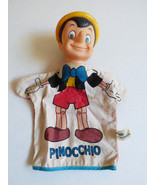 VTG 1960&#39;s Walt Disney Productions Pinocchio Hand Puppet Vinyl Head 11&quot; ... - £25.44 GBP