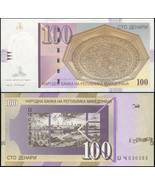 Macedonia. Banknote 100 denari. 2005. Unc. Paper. Cat# P.16f - $4.05