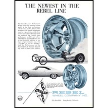 1965 Rebel Wheel Company Long Beach California Vintage Print Ad Impala W... - $10.97