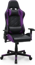 Monibloom Pc Gaming Chair Racing Video Gamer Chair With Adjustable, Purple - $180.93