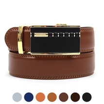Men&#39;s Genuine Leather Belt With Removable Sliding Ratchet Buckle - Brown... - $89.10 MXN