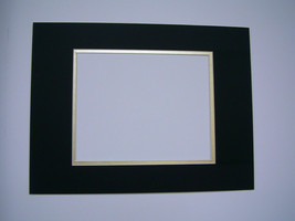 Picture Framing Mats 20x24 Mat for 16x20 photo Black with shiny gold liner - $20.99