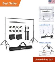 Backdrop Stand 10x8.5ftWxH Photo Studio Adjustable Background Stand Supp... - $102.46