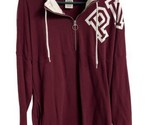 Pink Victoria Secret Sweater Quarter Zip Pullover Long Sleeve Sweatshirt S - £15.33 GBP