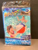H2O GO! Designer Beach Pool Ball 20 Inches Round Multi-Color Bestway - £3.78 GBP