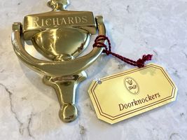 RICHARDS Family PERSONALIZED Engraved Door Knocker Solid Brass Spain - €8,54 EUR