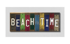 Beach Time License Plate Strip Novelty Wood Sign WS-055 - $55.16
