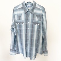 Tru-West Rockmount Ranch Wear Diamond Pearl Snap Plaid Men’s Shirt USA B... - £43.11 GBP