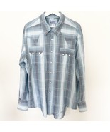 Tru-West Rockmount Ranch Wear Diamond Pearl Snap Plaid Men’s Shirt USA B... - £43.24 GBP