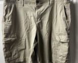 George Canvas Cargo Shorts Mens Size 40 Tan Baggy Mid Rise Stretch - $9.90