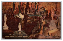 Bride and Groom Endless Caverns New Market Virginia VA UNP LInen Postcard R29 - £3.07 GBP