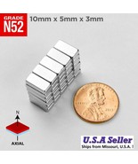 10mm x 5mm x 3mm N52 Rare Earth Neodymium Craft Fridge Block Magnet - €6,93 EUR