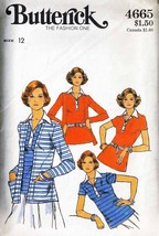 Vintage 1960's Misses' Cardigan & T-Shirt Butterick Pattern #4665 - Size 12 - $12.00