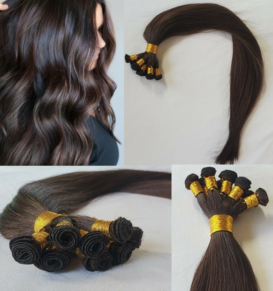 18", 20″, 22" Hand-Tied Weft, 100 grams, Human Remy Hair Extensions #2 - $212.84 - $242.54