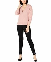 Msrp $70 Bar Iii V-Neck Ribbed Sweater, Deco Mauve Size Large - £11.52 GBP