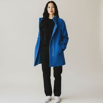 Jcrew Mercantile 46% Wool Blend City Coat Zip Up Peacoat Royal Blue Size 0 - $129.99