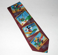 Mickey Unlimited Mens Necktie Mickey, Donald, Goofy Summer Vacation Post... - $8.89