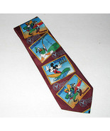 Mickey Unlimited Mens Necktie Mickey, Donald, Goofy Summer Vacation Post... - £6.64 GBP