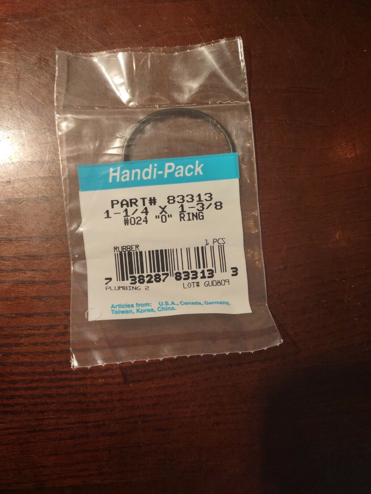 1-1/4&quot; x 1-3/8&quot; x 1/16&quot; Rubber O-Rings - $5.82