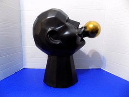 NEW Modern Art Men Blowing Gold Bubble Gum Statue Figurine Home Decor - £52.03 GBP