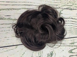 Hair Bun Extensions Messy Curly Hair Scrunchies Hairpieces Synthetic Dark Brown - £11.36 GBP