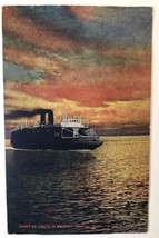 RR Railroad Ferry Steamer Boat Straits of Mackinac c1910 Postcard - $10.00