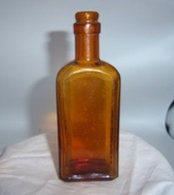 PA2 - 1920&#39;s Piso&#39;s Trade Mark Warren PA AMBER 5 3/8&quot; Medicine Druggist ... - $7.00