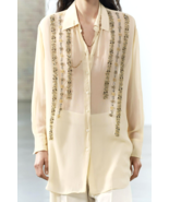 $139 NWT ZARA OVERSIZED SEQUIN SHIRT ZW COLLECTION S - $108.47 CAD