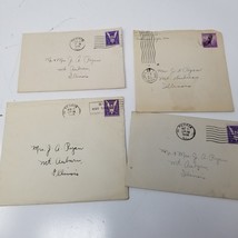 1944 Letters Card Daughter to Parents Set of 4 Mt. Auburn Peoria Illinoi... - $18.95