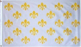 12x18 White New Orleans French 23 Fleur De Lis Boat Flag 100D Fabric - £12.14 GBP