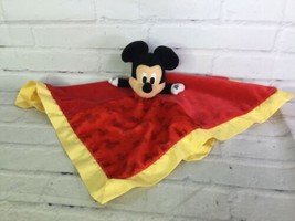 Disney Baby Mickey Mouse Red Yellow Security Blanket Lovey Nunu Knit - £8.20 GBP
