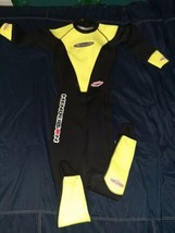 Henderson USA Womens Wetsuit Long Sleeve Back Zip Jumpsuit Yellow Black ... - £31.96 GBP
