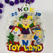 Mardi Gras Bead Necklace KOE 2019 Toy Land Medallion New Orleans 21&quot; - $9.90