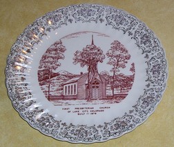 1876 First Presbyterian Church Lake City Colorado Gold Leaf Decorative Plate Vtg - £26.84 GBP