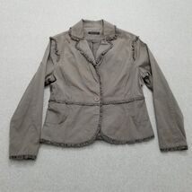 Destiny Jacket Womens Medium Large Gray Brown Button Outdoor - $18.76