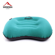 Portable Inflatable Camping Pillow Ultralight Compressible Air Cushion W... - £11.84 GBP