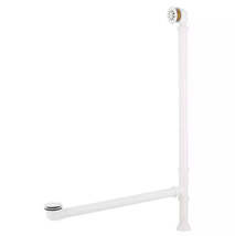 New White 1-1/2&quot; Tub Drain with Ball Swivel Overflow, 30&quot; Overflow, 24&quot; ... - £117.91 GBP
